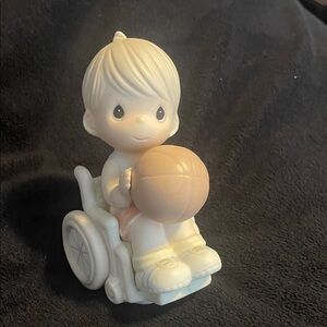Precious Moment Adorable Wheelchair basketball Figurine